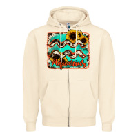 Sandshell aquarius turquoise cowhide Zipper Hoodie - RanaPortraitStore