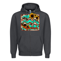 Smoke aquarius turquoise cowhide Zipper Hoodie - RanaPortraitStore