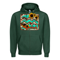 Sports Green aquarius turquoise cowhide Zipper Hoodie - RanaPortraitStore