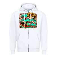 White aquarius turquoise cowhide Zipper Hoodie - RanaPortraitStore