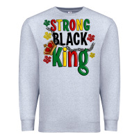 Heather Grey strong black king Premium Sweatshirt - Artiststas
