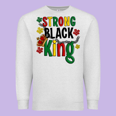 Strong Black King Premium Sweatshirt Designed By Artiststas