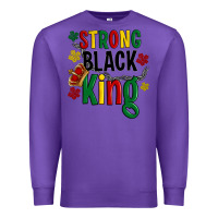 Purple strong black king Premium Sweatshirt - Artiststas