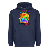 Navy diversity is my jam Heavyweight Hoodie - Artiststas