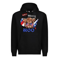 Black Red White And Moo Cow Premium Hoodie - RanaPortraitStore