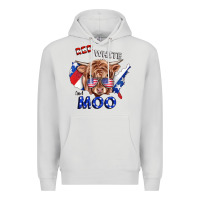 Dove Grey Red White And Moo Cow Premium Hoodie - RanaPortraitStore