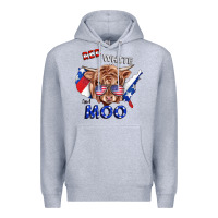 Heather Grey Red White And Moo Cow Premium Hoodie - RanaPortraitStore