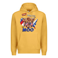 Mustard Red White And Moo Cow Premium Hoodie - RanaPortraitStore