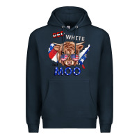 Navy Red White And Moo Cow Premium Hoodie - RanaPortraitStore