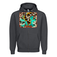 Smoke aries turquoise cowhide Zipper Hoodie - RanaPortraitStore