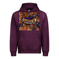 Mauve Wine tiger america Urban Hoodie - NancyCooperArtShop