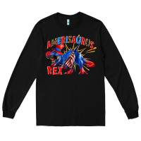 Black Amerisaurus rex Long Sleeve Tee - texasbilliewilder