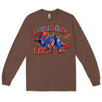 Chestnut Amerisaurus rex Long Sleeve Tee - texasbilliewilder
