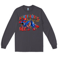 Smoke Amerisaurus rex Long Sleeve Tee - texasbilliewilder
