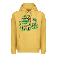 Antique Gold st patricks day shamrock typography Premium Hoodie - MaliasSmallBusiness