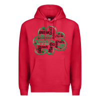 Cardinal st patricks day shamrock typography Premium Hoodie - MaliasSmallBusiness