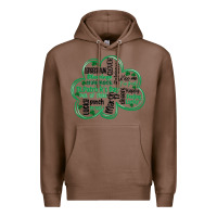 Chestnut st patricks day shamrock typography Premium Hoodie - MaliasSmallBusiness