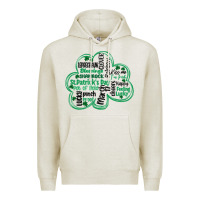 Oatmeal Heather st patricks day shamrock typography Premium Hoodie - MaliasSmallBusiness