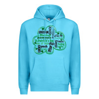 Ocean Blue st patricks day shamrock typography Premium Hoodie - MaliasSmallBusiness