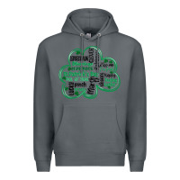 Rock st patricks day shamrock typography Premium Hoodie - MaliasSmallBusiness