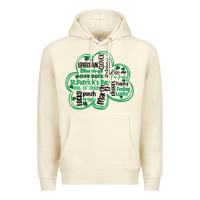 Sandshell st patricks day shamrock typography Premium Hoodie - MaliasSmallBusiness