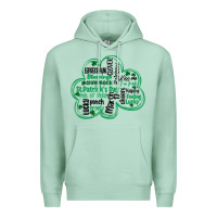 Seafoam st patricks day shamrock typography Premium Hoodie - MaliasSmallBusiness