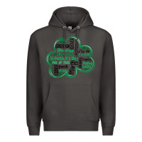 Smoke st patricks day shamrock typography Premium Hoodie - MaliasSmallBusiness