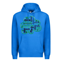 True Royal st patricks day shamrock typography Premium Hoodie - MaliasSmallBusiness