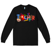 Black American teacher Long Sleeve Tee - texasbilliewilder
