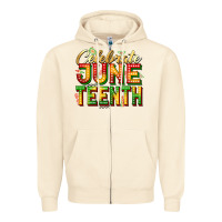 Sandshell Celebrate juneteenth Zipper Hoodie - Zillion Design Studio