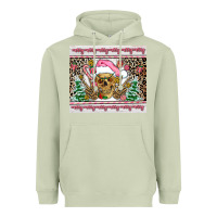 Matcha pink skeleton  christmas Heavyweight Hoodie - AdoDesignShop