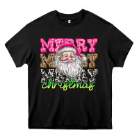 Black merry merry merry christmas Heavy Core Tee - CowhideDigitalArt