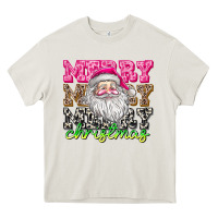 Cream merry merry merry christmas Heavy Core Tee - CowhideDigitalArt