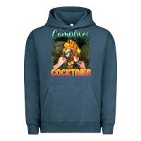 Pigment Midnight Navy campfirescocktails Urban Hoodie - NancyCooperArtShop