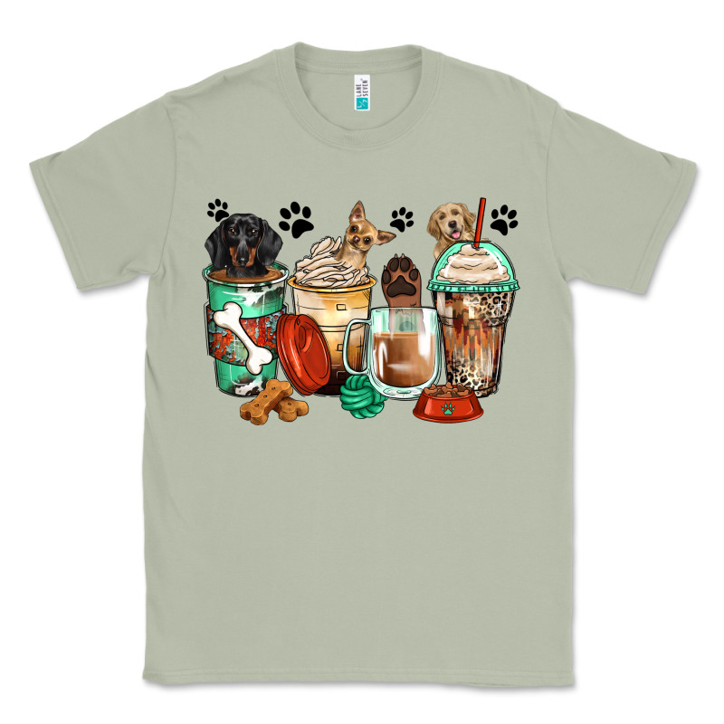 Dog Coffee Cups Classic Tee by Zillion Design Studio | Teevron