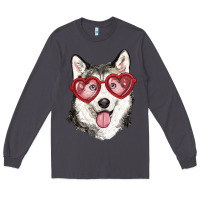 Smoke husky with love glasses Long Sleeve Tee - RanaPortraitStore