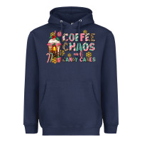 Navy coffee chaos and candy canes Heavyweight Hoodie - AdoDesignShop