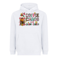 White coffee chaos and candy canes Heavyweight Hoodie - AdoDesignShop