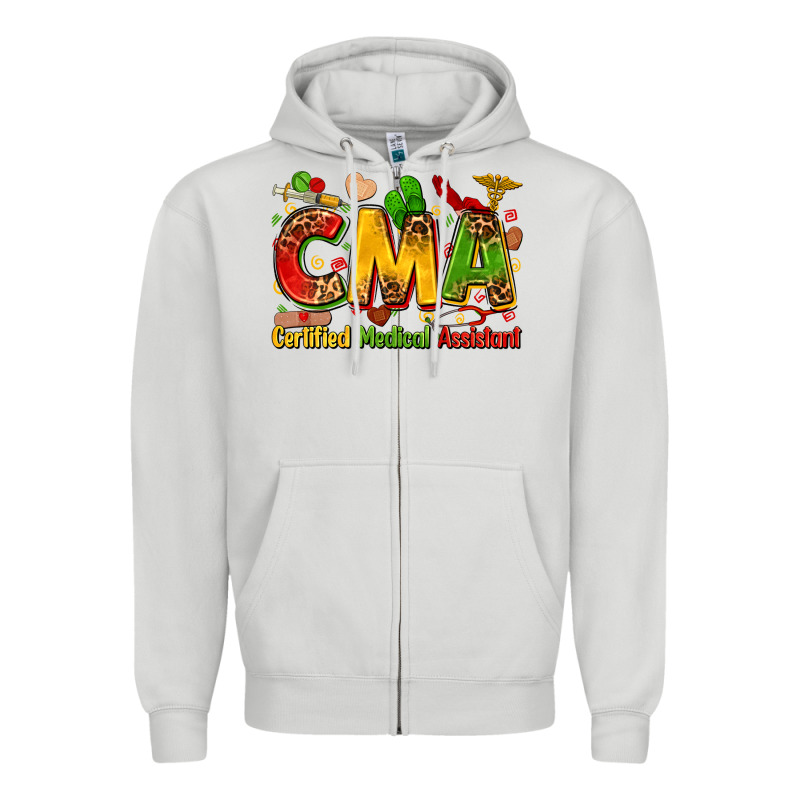 Certified Medical Assistant Juneteenth Zipper Hoodie by Zillion Design Studio | Teevron