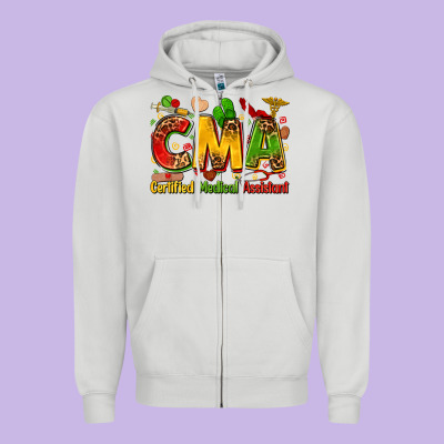 Certified Medical Assistant Juneteenth Zipper Hoodie Designed By Zillion Design Studio