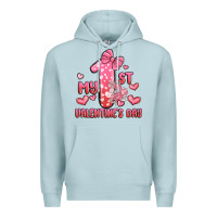 Blue Mist my first valentines day Premium Hoodie - MaliasSmallBusiness