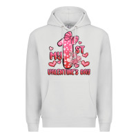 Dove Grey my first valentines day Premium Hoodie - MaliasSmallBusiness
