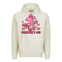 Oatmeal Heather my first valentines day Premium Hoodie - MaliasSmallBusiness