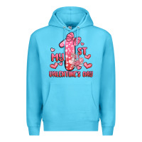 Ocean Blue my first valentines day Premium Hoodie - MaliasSmallBusiness