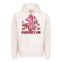 Pale Pink my first valentines day Premium Hoodie - MaliasSmallBusiness