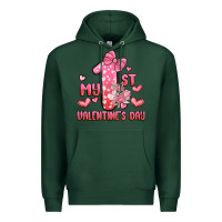 Sports Green my first valentines day Premium Hoodie - MaliasSmallBusiness