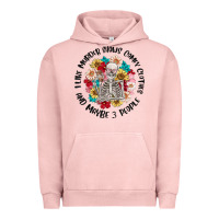 Pigment Salmon i like murder shows comfy clothes and like 3 peopl Urban Hoodie - MaliasSmallBusiness