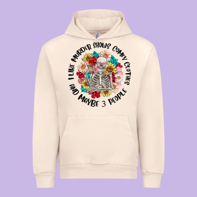 I Like Murder Shows Comfy Clothes And Like 3 Peopl Urban Hoodie Designed By Maliassmallbusiness