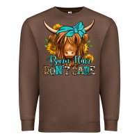 Chestnut barn hair don't care long haired cow Premium Sweatshirt - Jasminsmagicworld