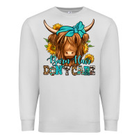 Dove Grey barn hair don't care long haired cow Premium Sweatshirt - Jasminsmagicworld
